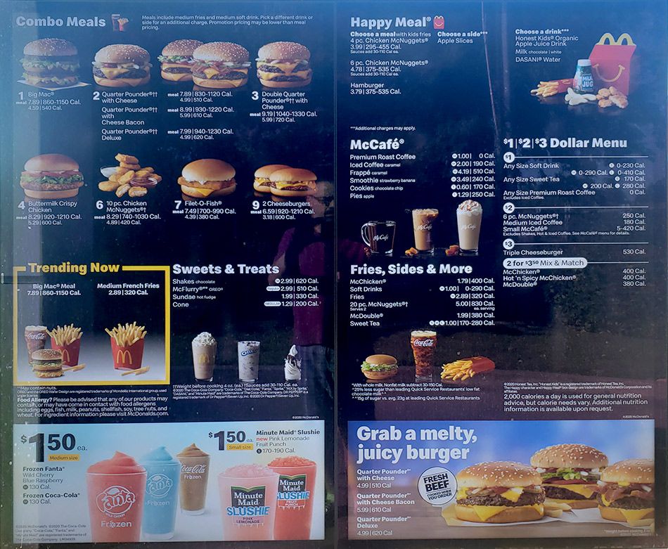 McDonald’s Prices & McDonald’s Menu in 