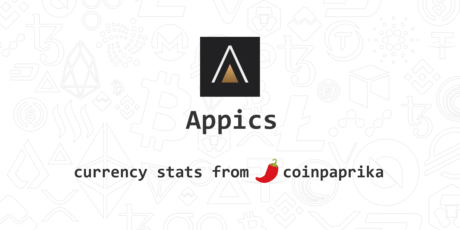 Appics price today, APX to USD live price, marketcap and chart | CoinMarketCap