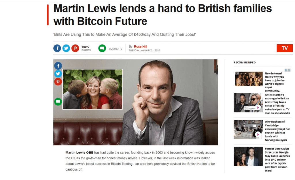 Fake Martin Lewis Bitcoin advert scam warning issued after fan loses £12, - LancsLive