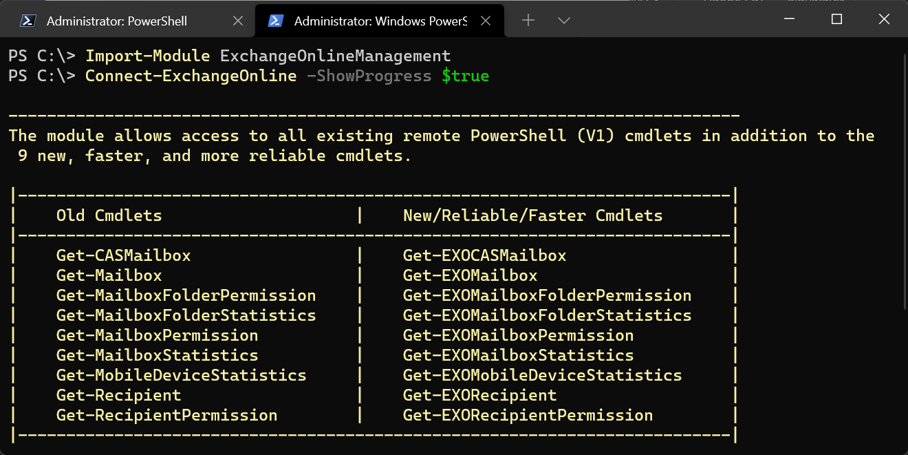 Connect to Exchange Online PowerShell | Microsoft Learn