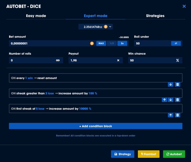 Strategy For Crypto Dice Games | Bitcoin Dice Games - Crypto-Betting