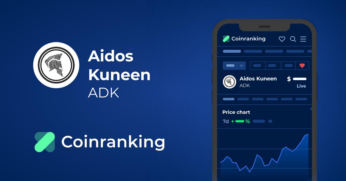 ADK ($) - Aidos Kuneen Price Chart, Value, News, Market Cap | CoinFi