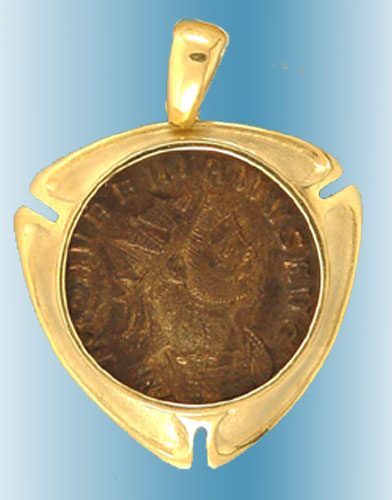 Made to Order: Solid Gold Roman Coin Pendant — Turquoise Row