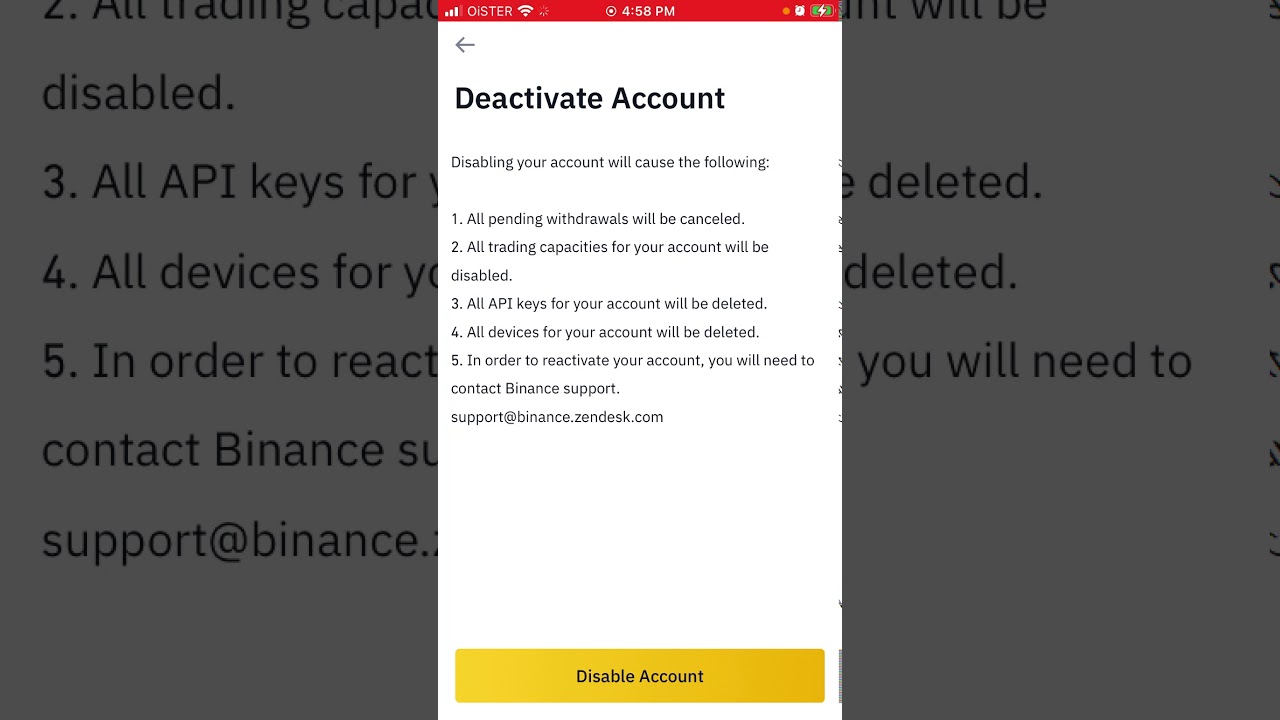 How To Delete Binance Account