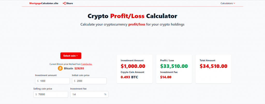 Bitcoin Mining Profit Calculator