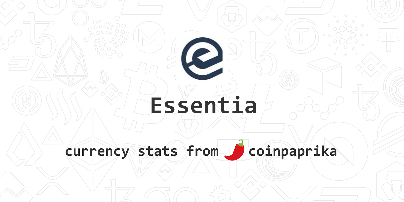 Essentia Price Today (USD) | ESS Price, Charts & News | ecobt.ru