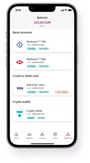 Crypto withdrawal | Withdraw to Bitcoin | Skrill