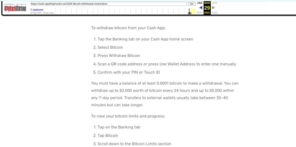 Increase Cash App's Bitcoin Withdrawal Limit