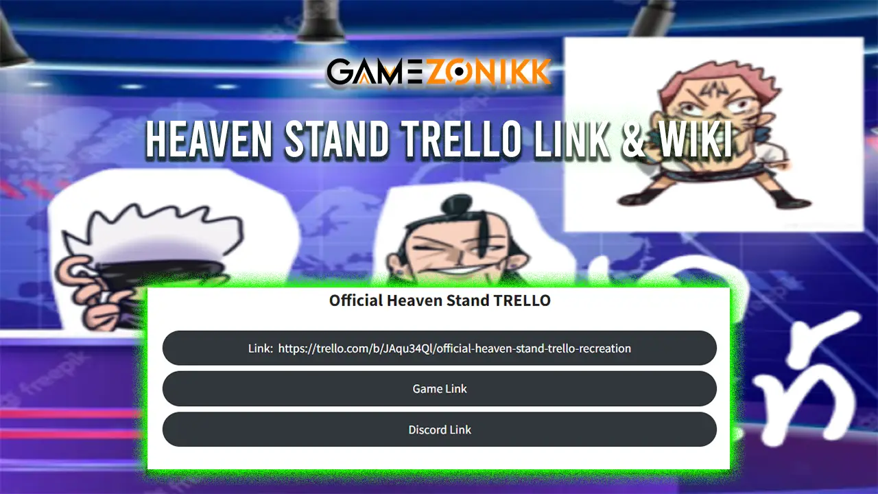 Heaven Stand Trello, Discord, & Game Page links (March ) - Pro Game Guides