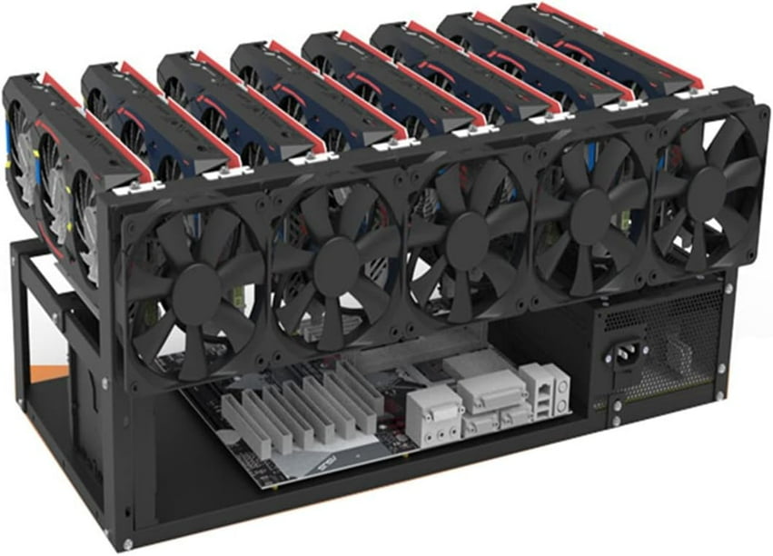 Pi+® (PiPlus®) 12 GPU Aluminum Stackable Mining Rig Frame