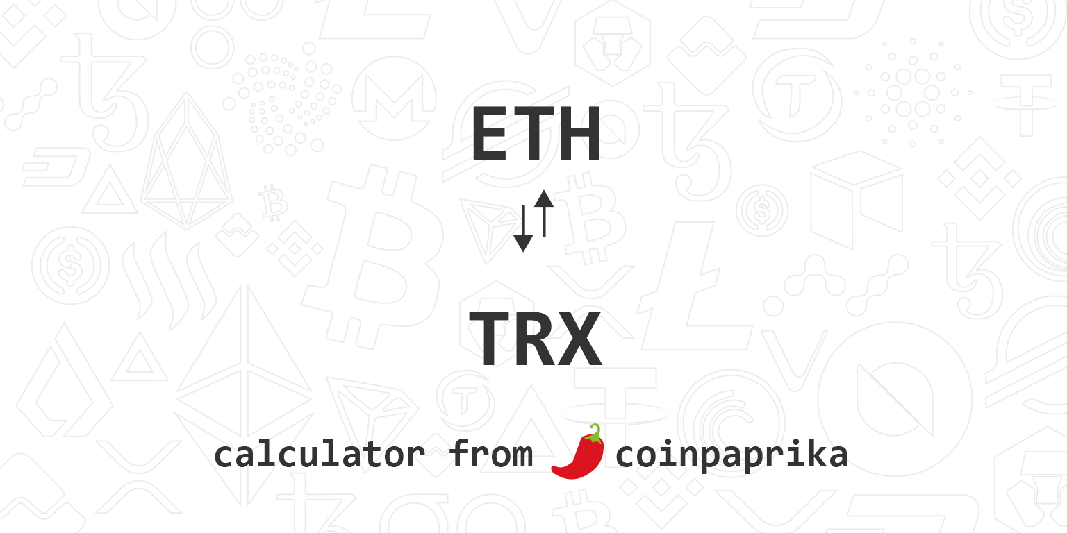 Convert 1 TRX to ETH - TRON to Ethereum Converter | CoinCodex