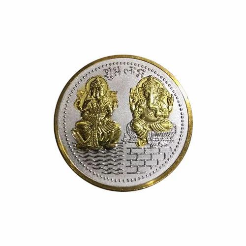 Lakshmi Ganesh Silver Coin, Packaging Type: Box at best price in Mumbai