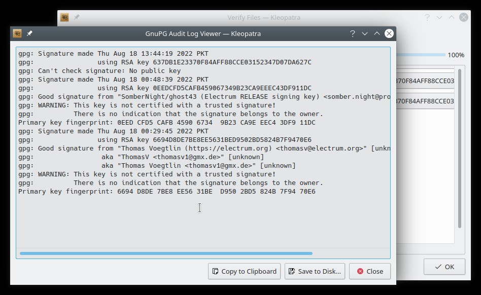 Verifying digital signatures: Electrum | Stakey Club