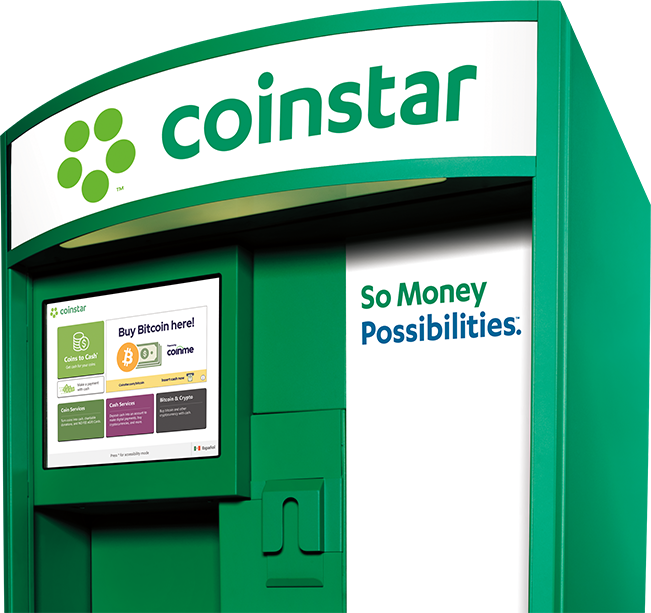 Cash in coins at Coinstar.