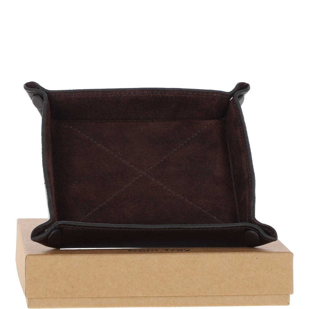 Ashwood Leather Coin Tray Black: GS