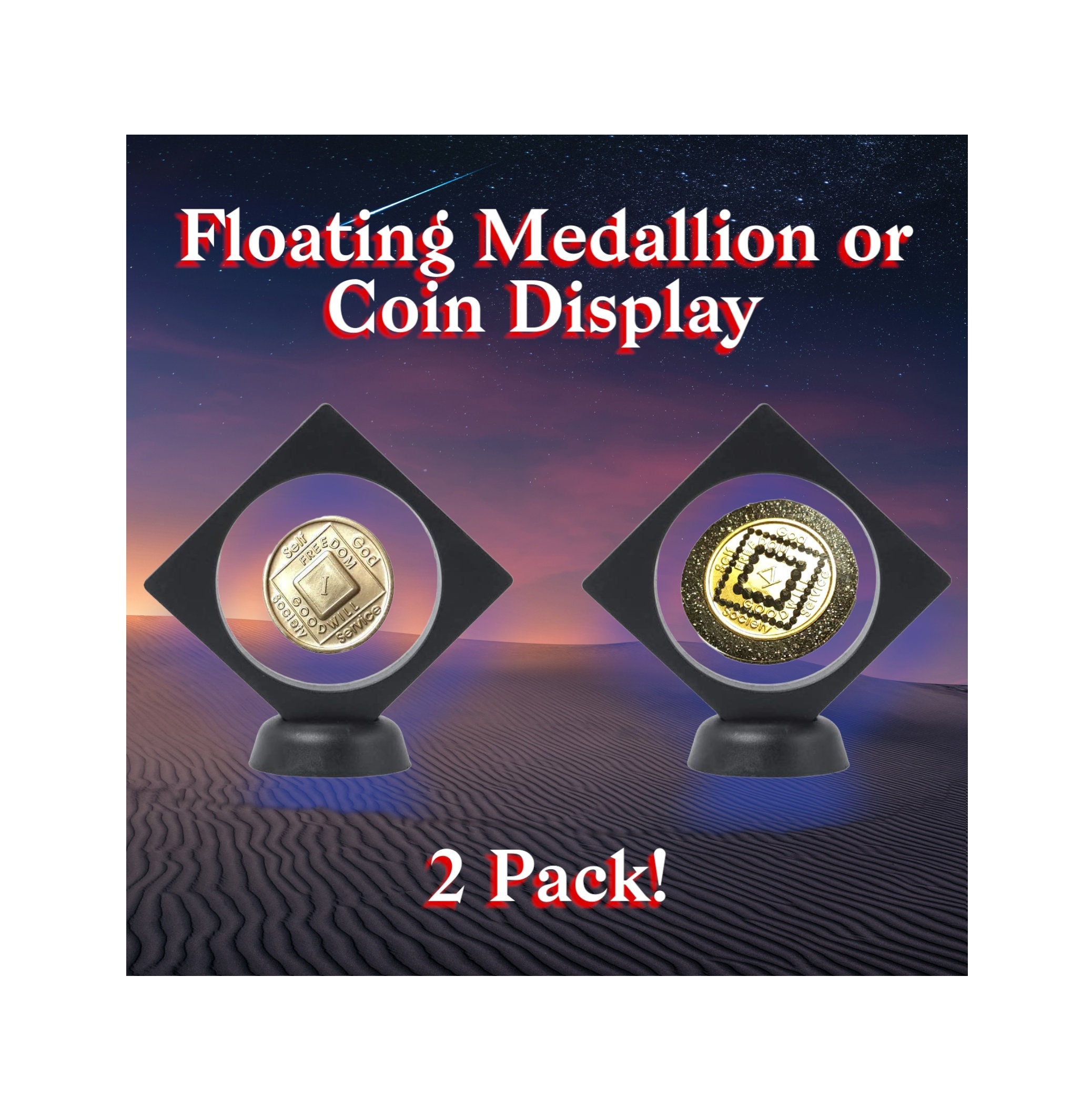 AA & NA Recovery Coin Holders | 12 Step Medallion Holder Displays