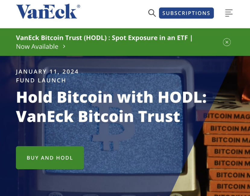 HODL – Portfolio – VanEck Bitcoin Trust ETF | Morningstar