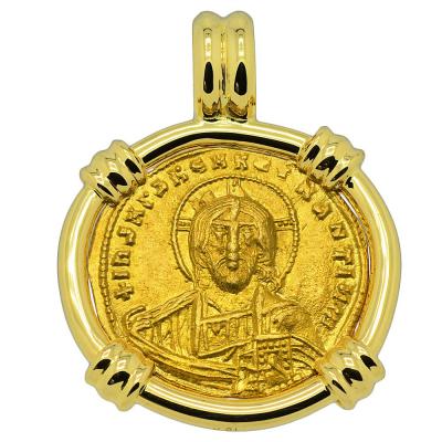 Hand Forged Jesus Coin Necklace With Black Diamond – Harlin Jones