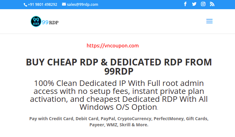 CheapWindowsVPS - 50% OFF Windows VPS Offers - VN Coupon