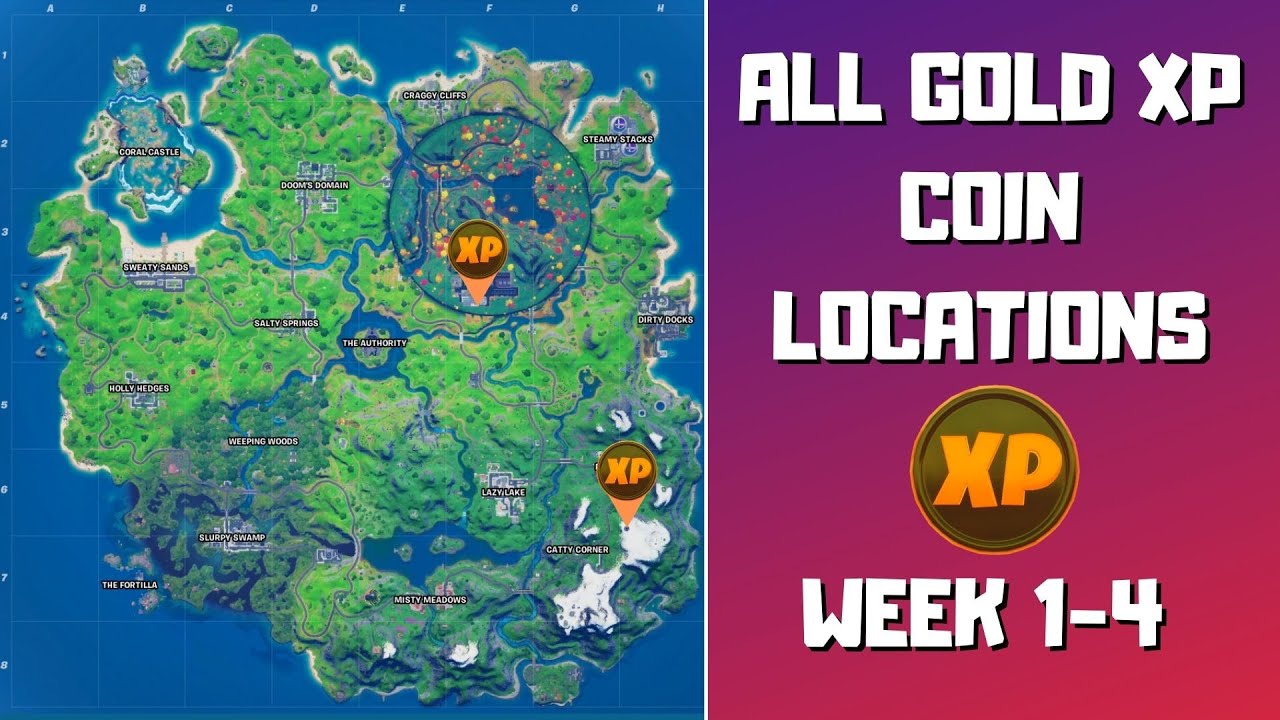 All Fortnite Season 4 Week 5 XP Coin Locations