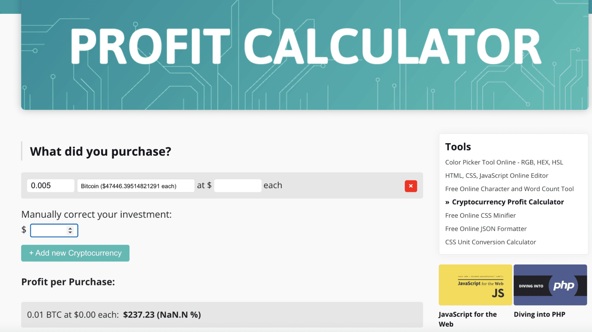 Bitcoin Mining Profitability Calculator | CoinSmart Crypto