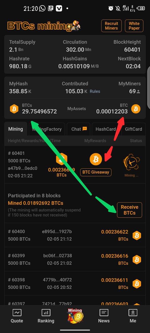 Download Bitcoin Miner App - Get Free Satoshi & BTC android on PC