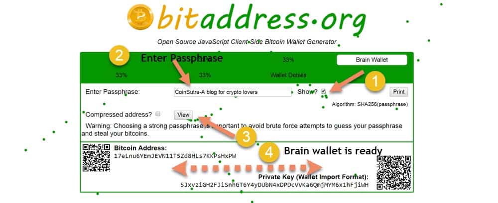Brain wallet. All about cryptocurrency - BitcoinWiki