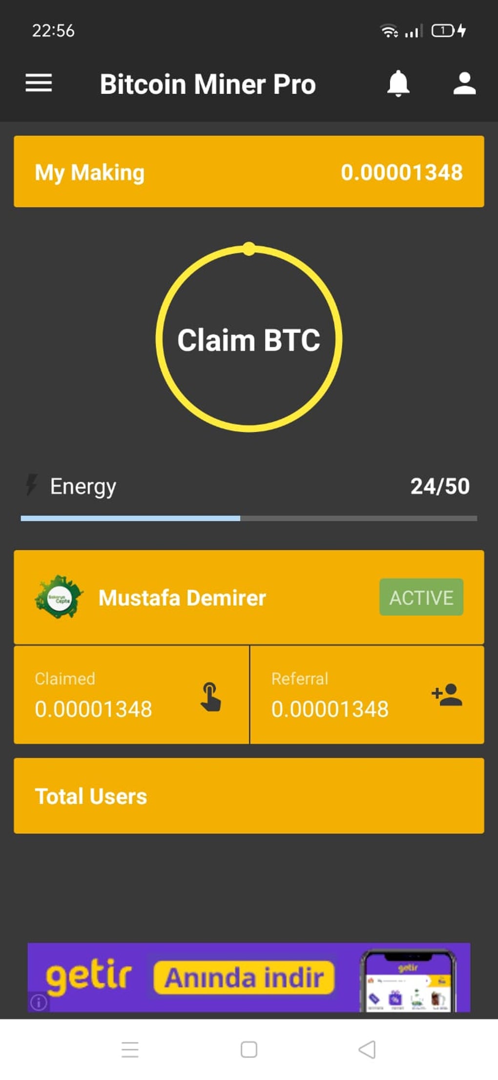 Crypto Miner (BTC,LTC,X11,XMR) - Download APK