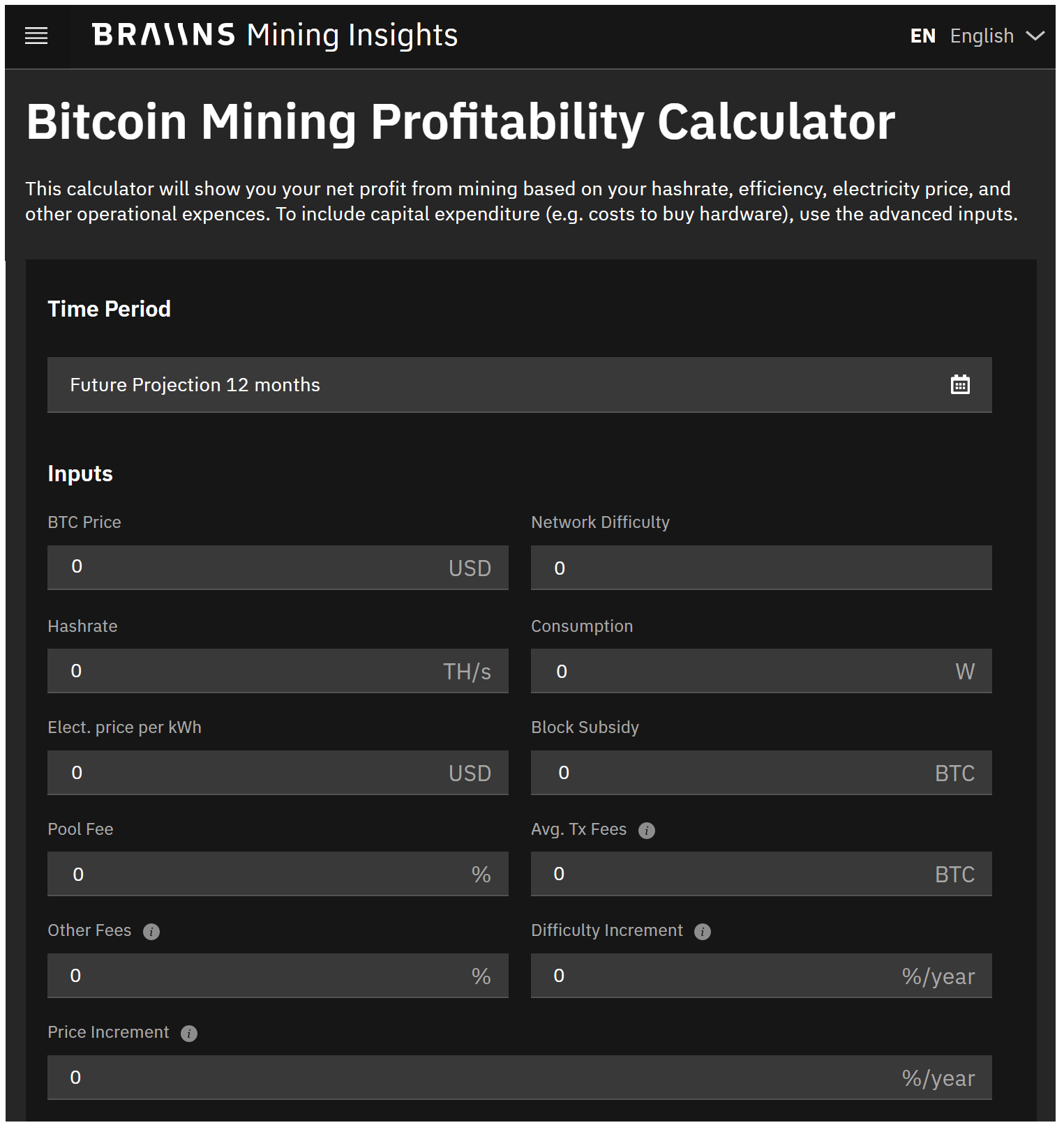 Alloscomp : Bitcoin Mining Calculator