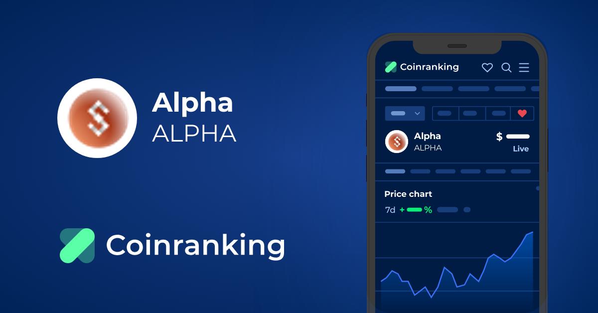 Alpha Protocol (ALPHA) live coin price, charts, markets & liquidity