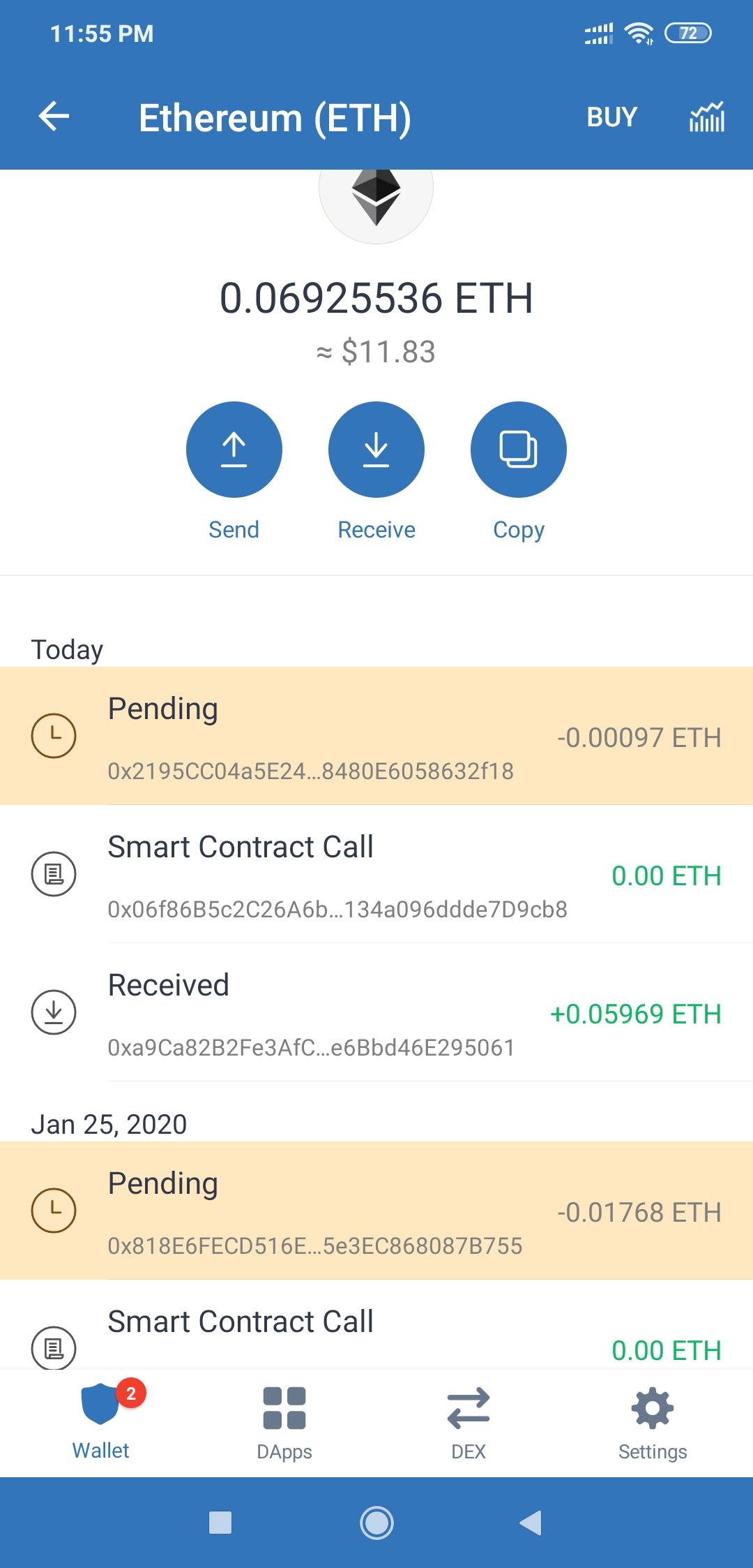 Why is my transaction pending or stuck? : Trust Wallet