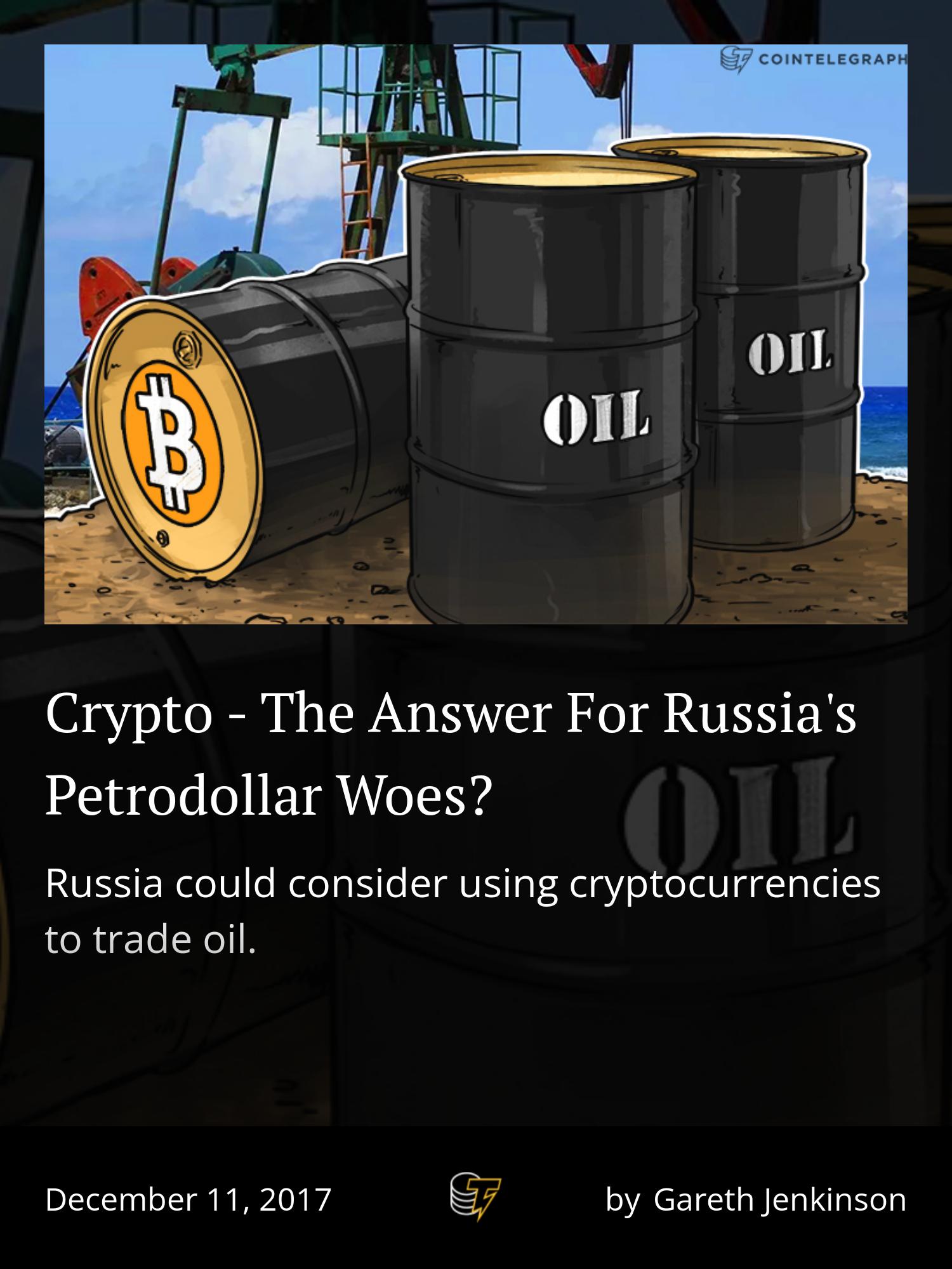 The Petrodollar and Its Discontents Point to Bitcoin's Role in the Financial Future