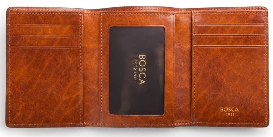 Dolce Double I.D. Trifold | Men's Leather Trifold Wallet | Bosca