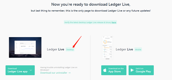 Download Ledger live and start now