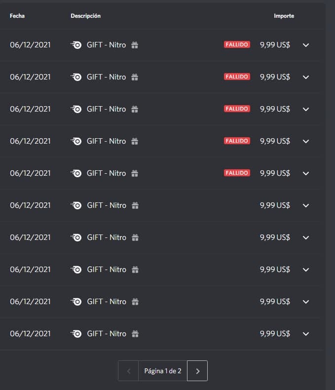 Unable to confirm payment method: Discord declines cards