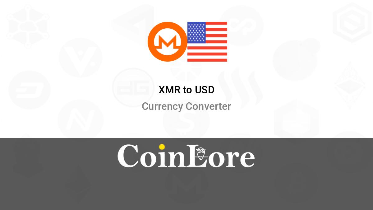 Convert 1 XMR to USD (1 Monero to United States Dollar)