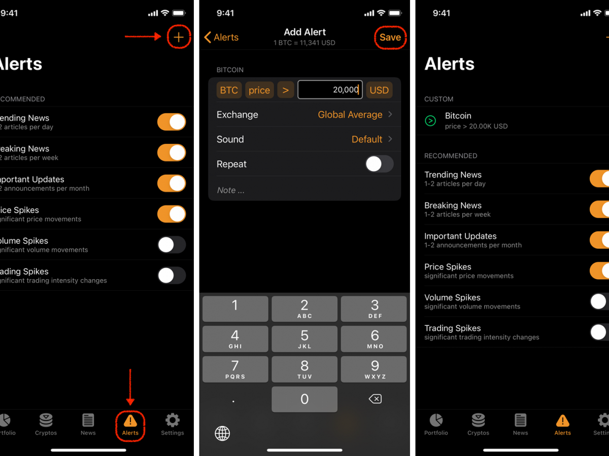 Stock Alert – Track your portfolio of stocks and crypto (iOS app)