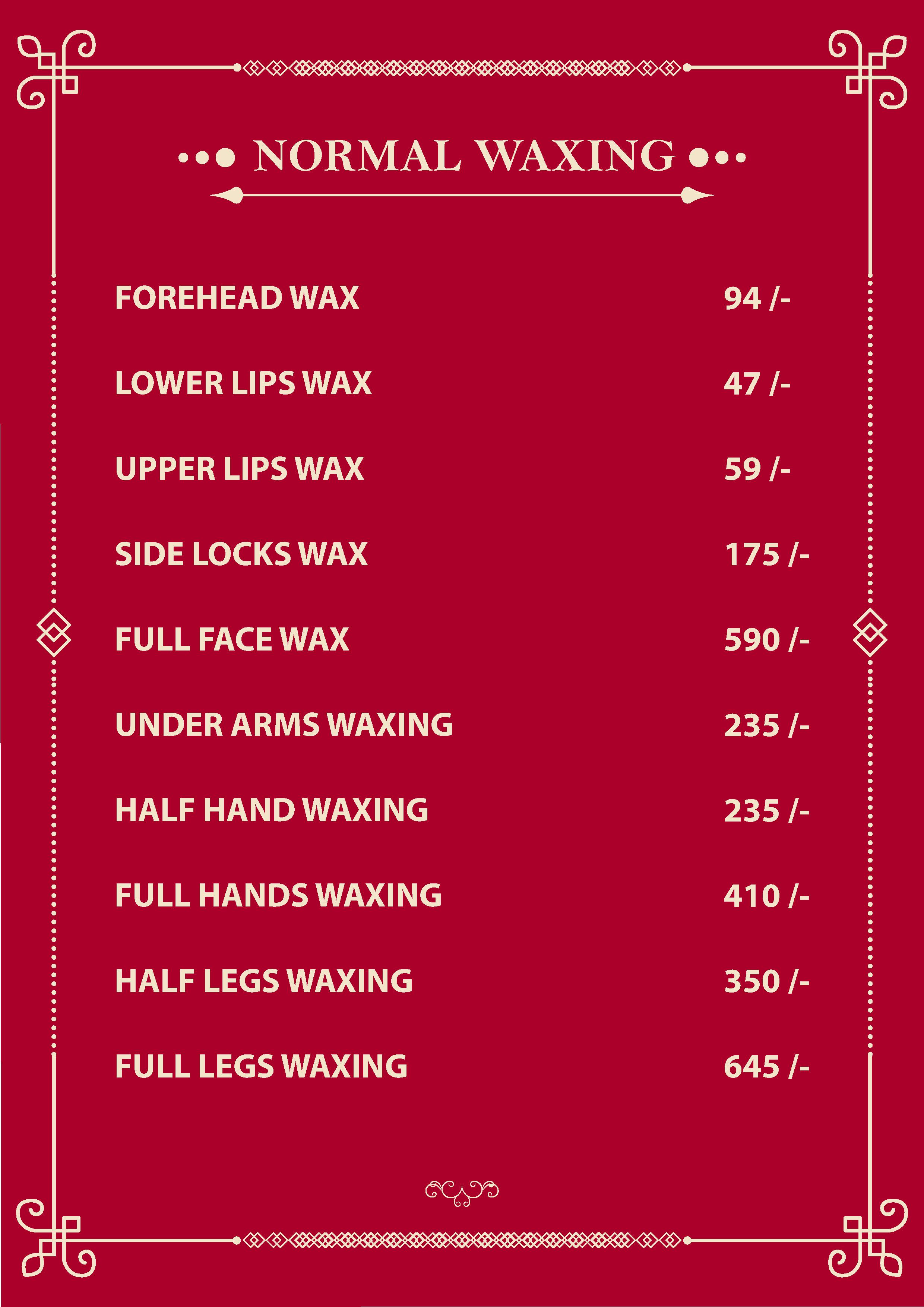 Waxing - Facial, Underarm, Leg, Brazilian, Body Wax