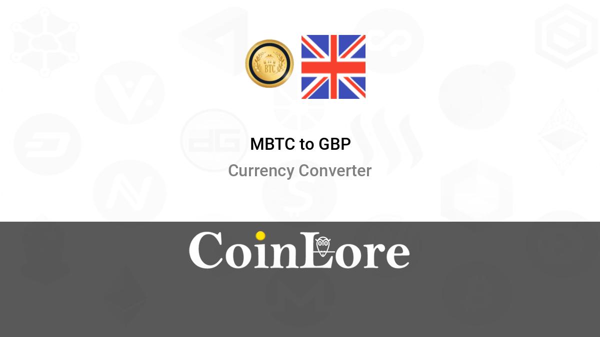 Bitcoin Price in British Pound (Live BTC/GBP)