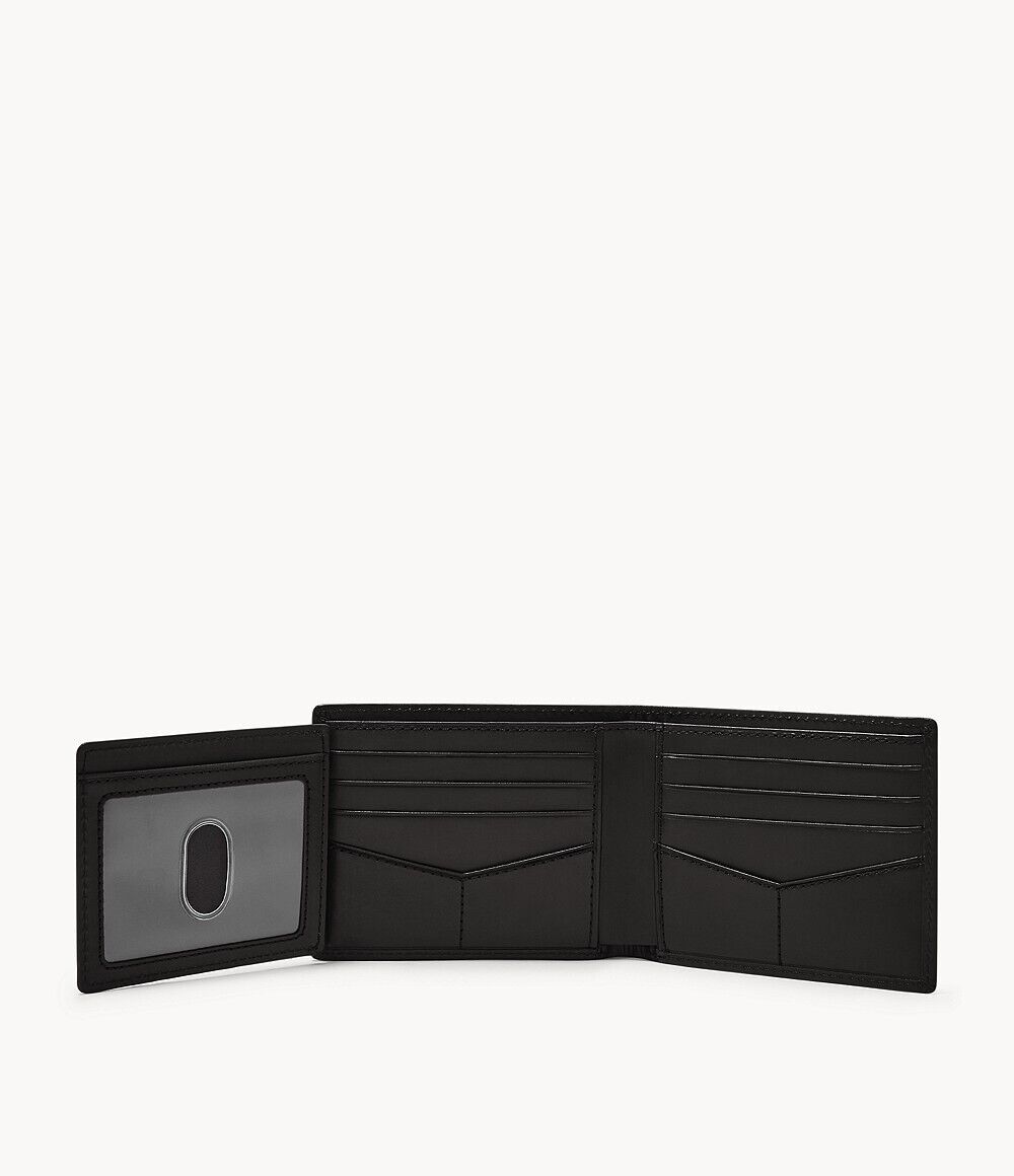 Fossil Men's Leather Wallet Derrick Rfid-Blocking Bifold with Flip Id | Vancouver Mall