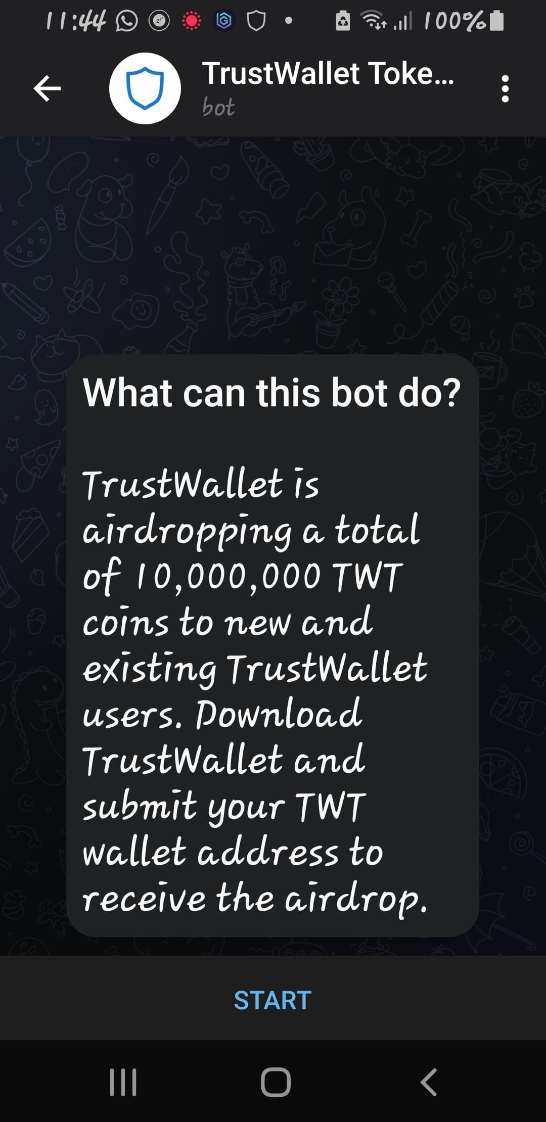 Telegram: Contact @trust_announcements