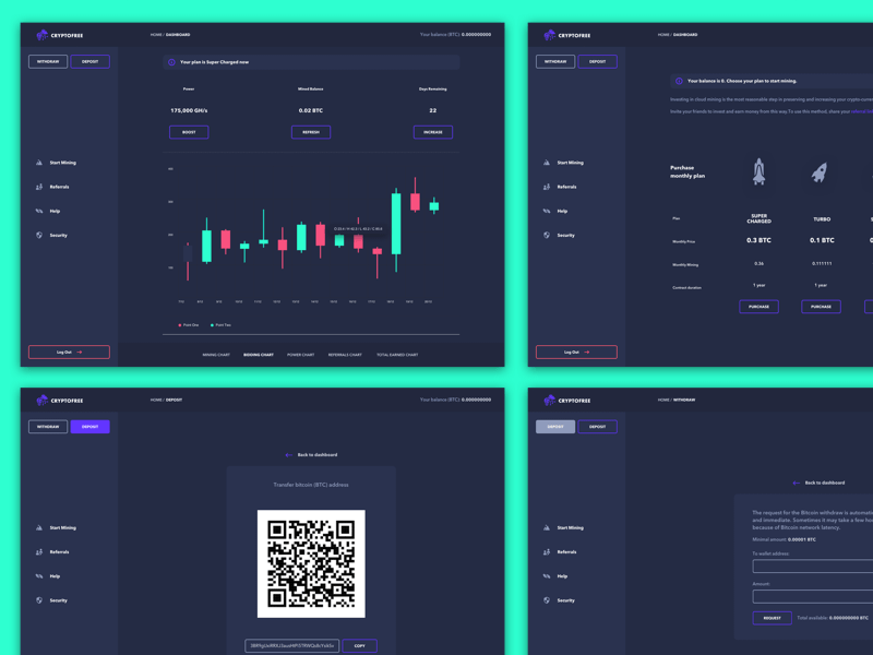 Free Crypto Dashboard - RecehTok Dark | Figma Community