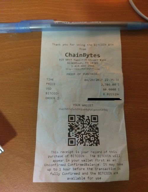 What's a Paper Wallet (Receipt with 2 QR Codes) : Support Center