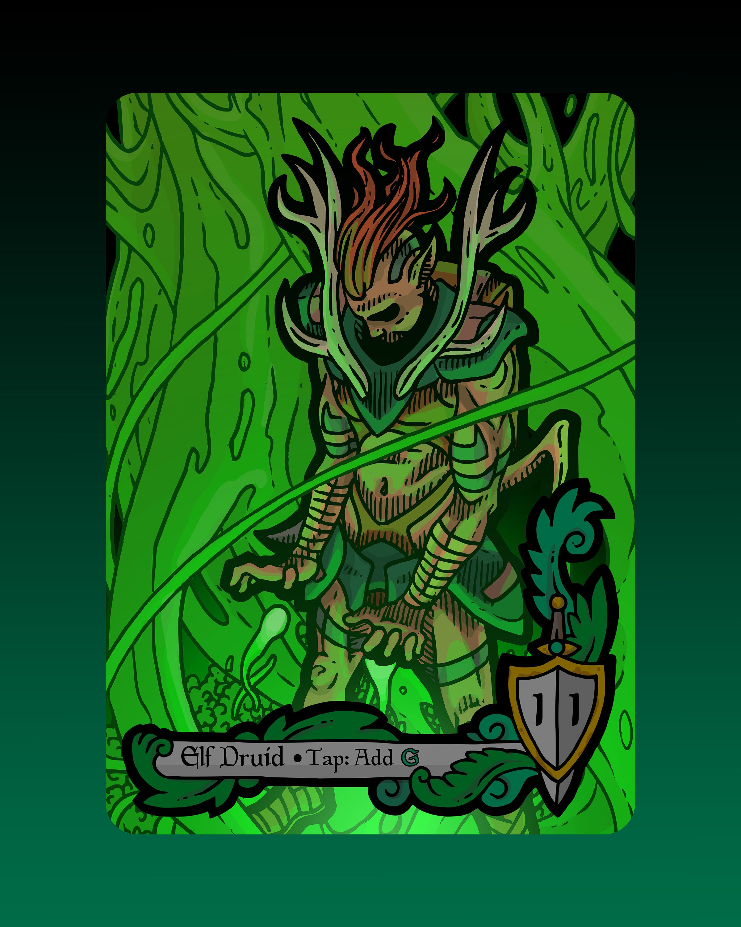 Elf Druid Token (Green 1/1) (Version 6) - ecobt.ru