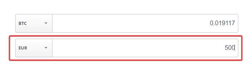 Bitcoin to Euro or convert BTC to EUR