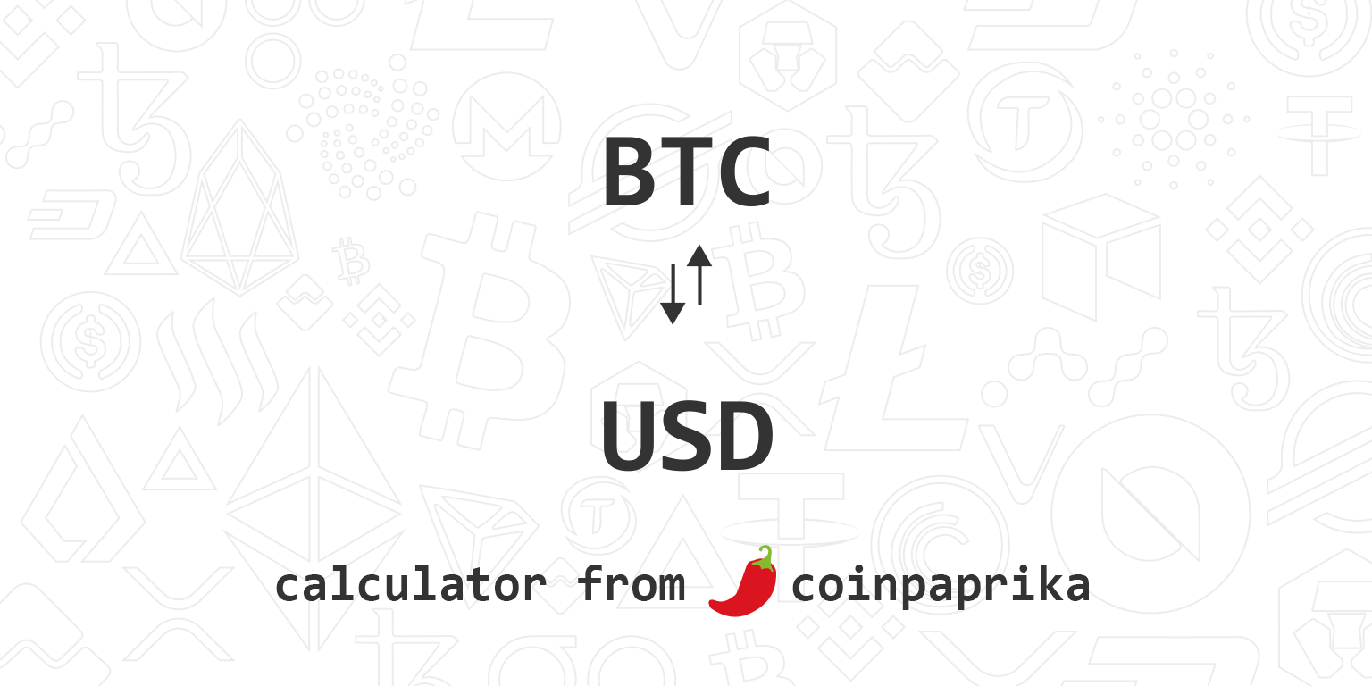 BTC to USD - Convert Bitcoin to US Dollar | CoinChefs
