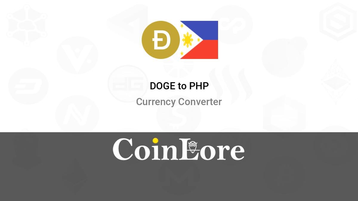 Calculate DOGE to PHP live today (DOGE-PHP) | CoinMarketCap