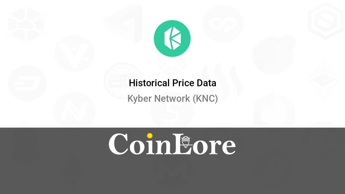 Kyber Network Crystal Price (KNC), Market Cap, Price Today & Chart History - Blockworks