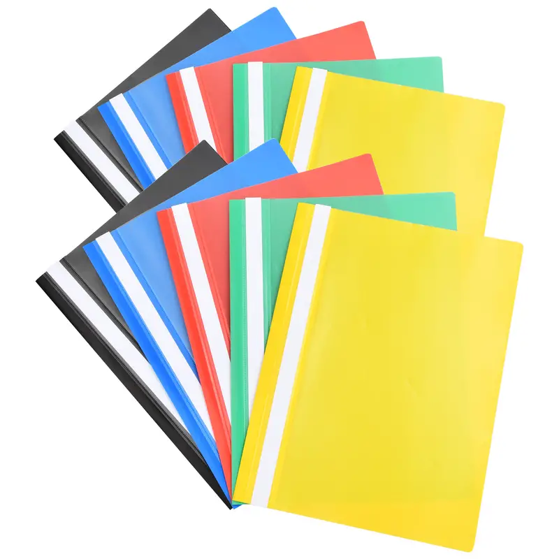 A4 Embossed Clear Punched Presentation Folders