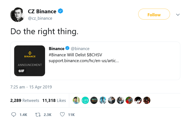 Binance Officially Delists Bitcoin SV (BSV) In an Unprecedented Move | ecobt.ru